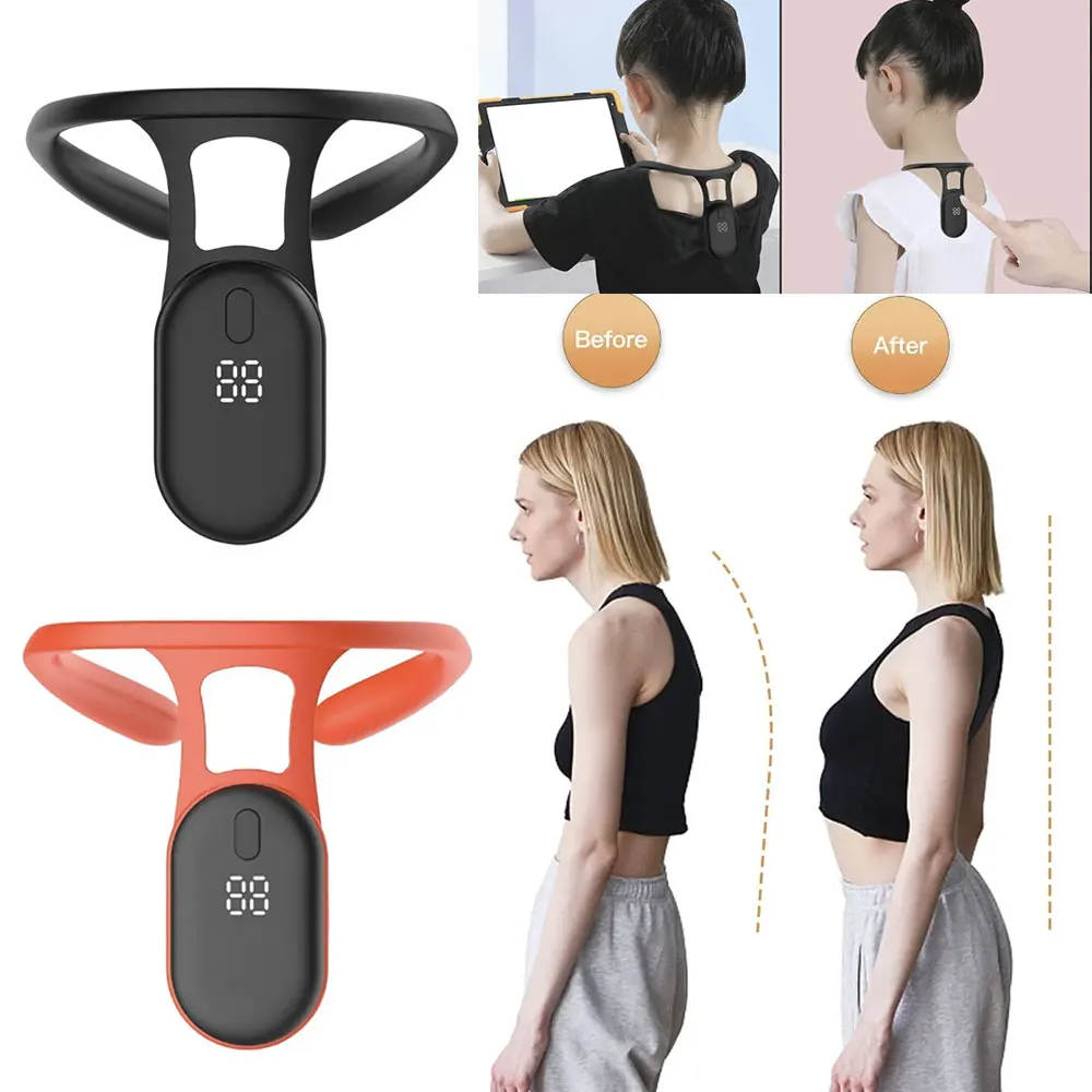 Posture Training Reminder Sensor, Smart Posture Corrector, Miicro Vibration, Neck Hump Corrector, Back Support