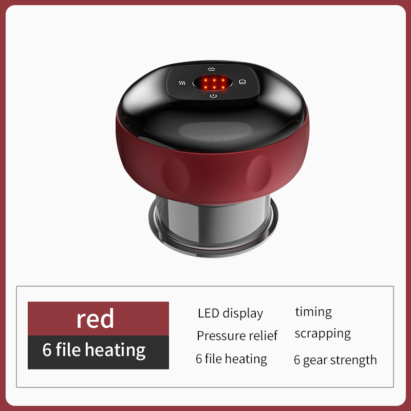 Smart Electric Vacuum Cupping Device, Red Light Heating Massager, Body Scraping Suction Cup, Neck Back Arm Pain Relief