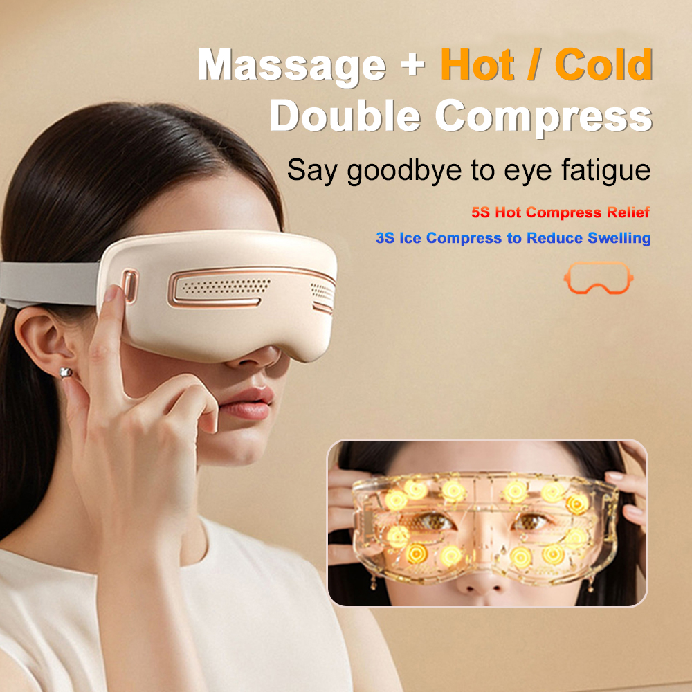 3D Eye Care Device, Hot Cold Double Compress, Electric Eye Massager, Acupressure Point Therapy, Wrinkle Dark Circle