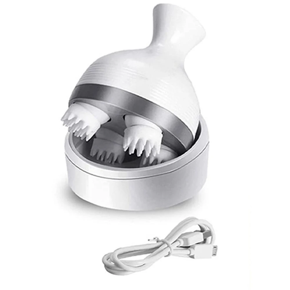 Cordless Hair Scalp Massager Electric, Portable Handheld Head Scratcher, 4 Kneading Massage Nodes for Stress Relief