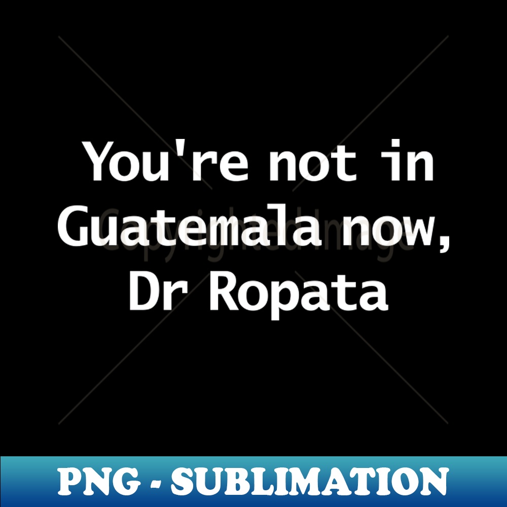 You're Not In Guatemala Now Dr Ropata Quote Funny Typography | Inspire ...