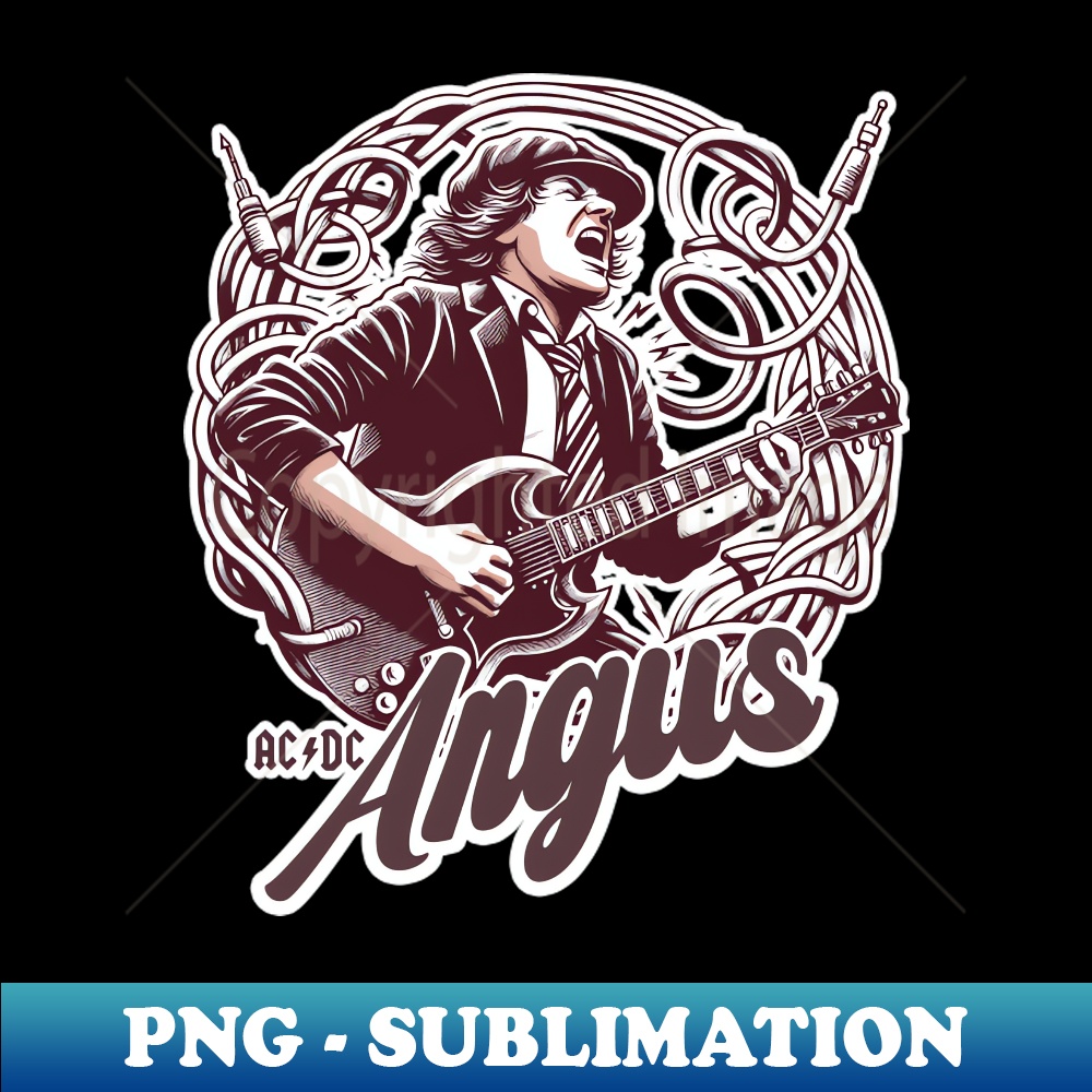 Angus Young ACDC - High-Resolution PNG Sublimation File | Inspire Uplift
