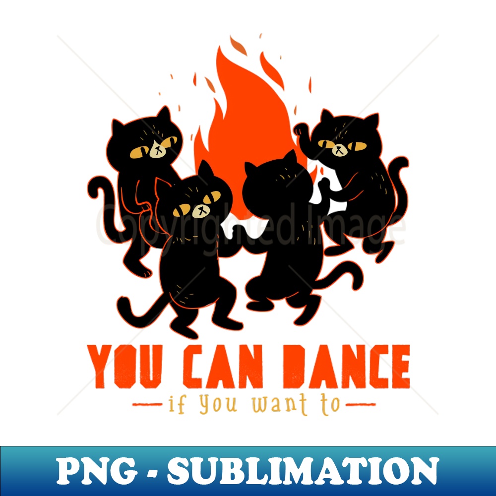 Halloween Kitty Ritual Dance Party! - Retro PNG Sublimation | Inspire ...