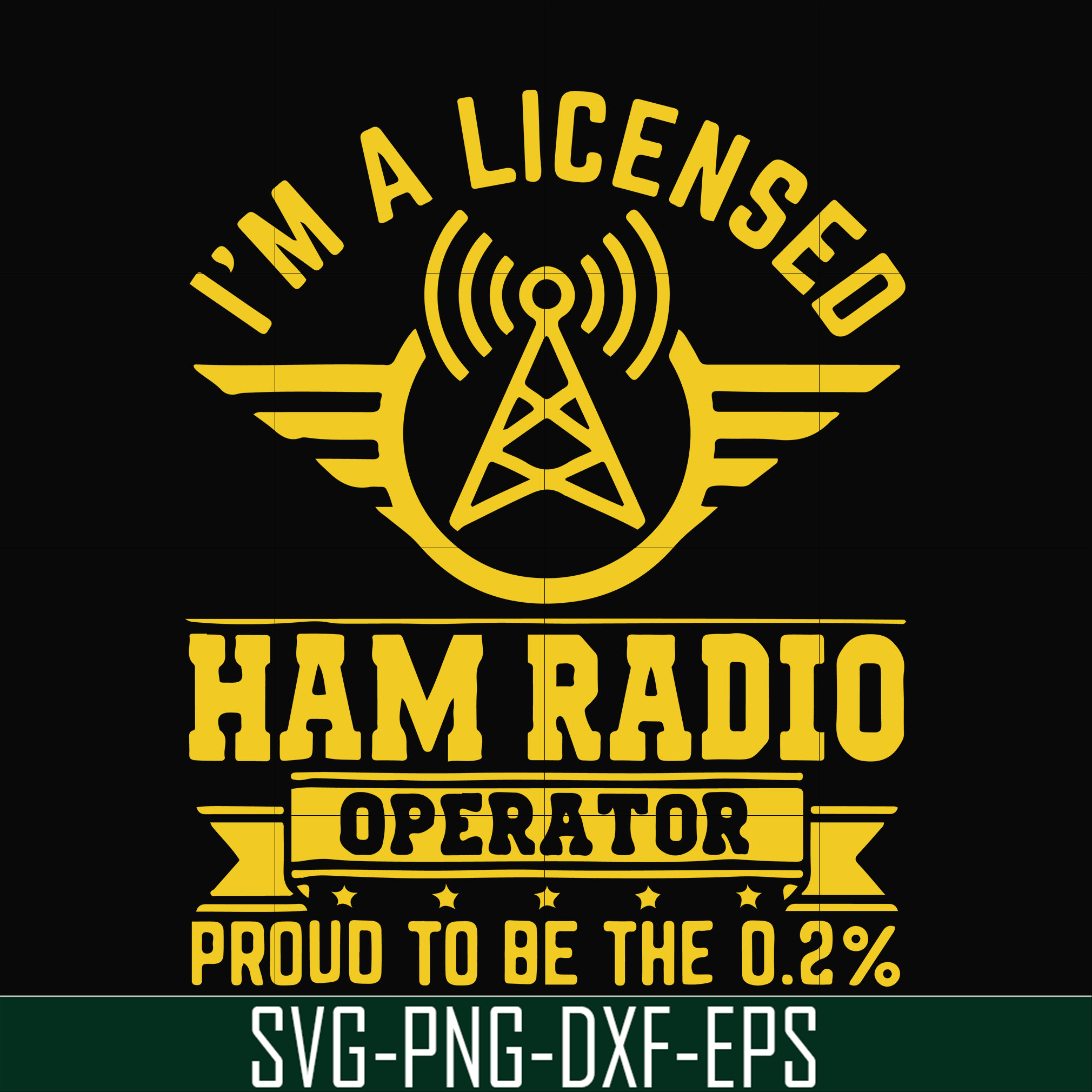 Operator Proud I'm a licensed ham radio operator proud to be the 0,2 svg, p | Inspire ...