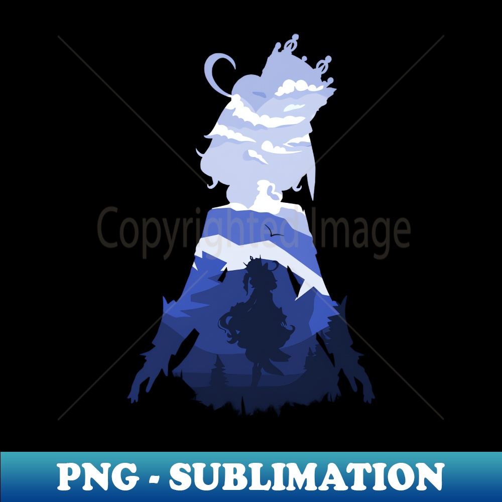 Genshin Impact Furina Negative Space PNG Transparent Dig Inspire