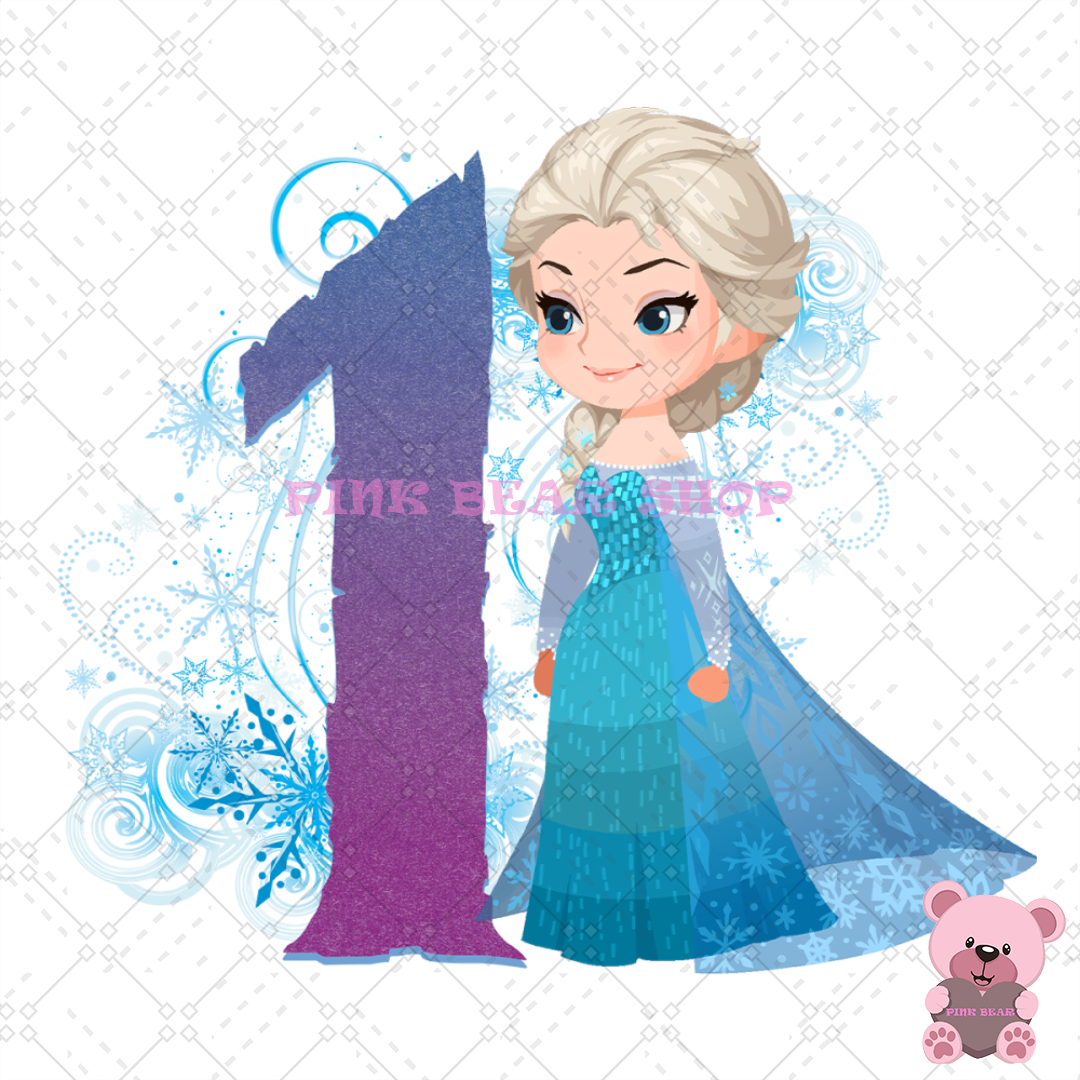 Disney Frozen Elsa Happy 1st Birthday PNG, Disney PNG, Disne | Inspire ...