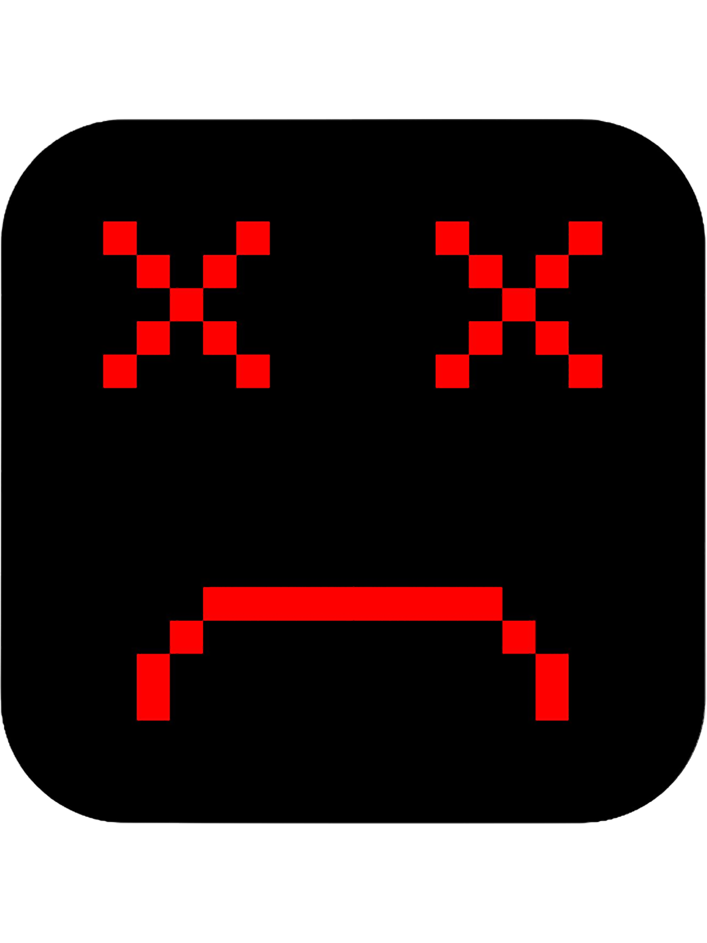 Red Sad Square Pixel art Emoji - Inspire Uplift
