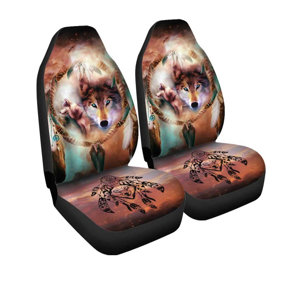 Native American Wolf Dreamcatcher Art Car Seat Covers | Inspire Uplift