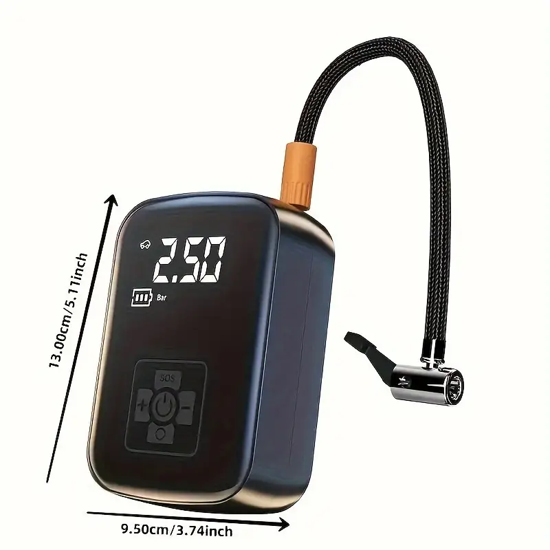 Portable Tire Inflator Fast Rechargeable Air Pump for Cars, Motorcycles & Bicycles