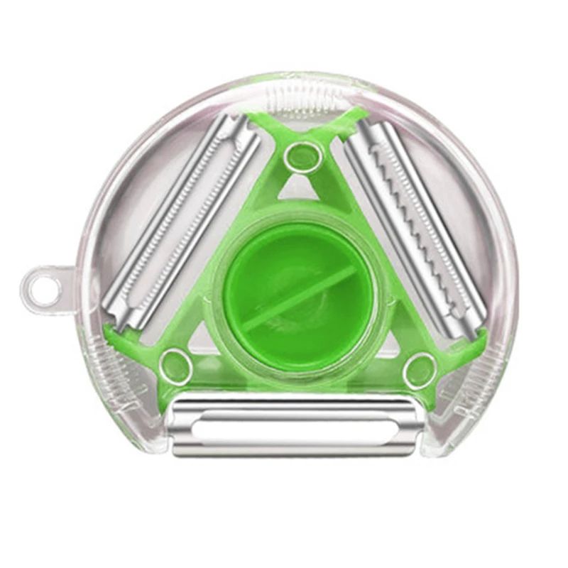 Vegetable Peeler Set, Magic Trio Slicer Shredder Julienne Cutter Multi Blade Stainless Steel Zester Kitchen Tool