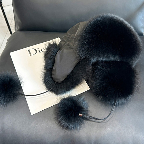 Women's Real Fox Fur Hats Aviator Trapper Snow Skiing Winter Raccoon Fur Bomber Earflap Hat Cap