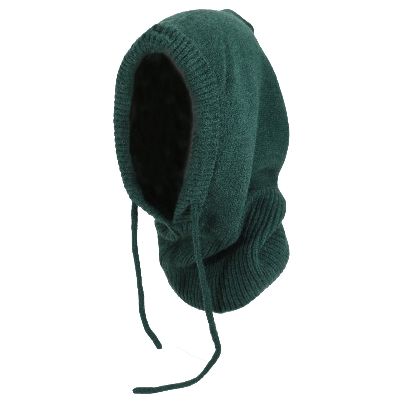 Winter Balaclava Hats Women Style Knitted Hooded Caps Outdoor Warmer One-piece Drawstring Neck Collar Beanies Cap