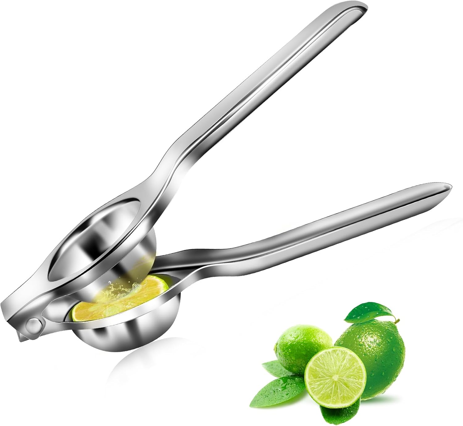 Stainless Steel Lemon Squeezer Manual Citrus Press for Lemons, Limes and Small Oranges
