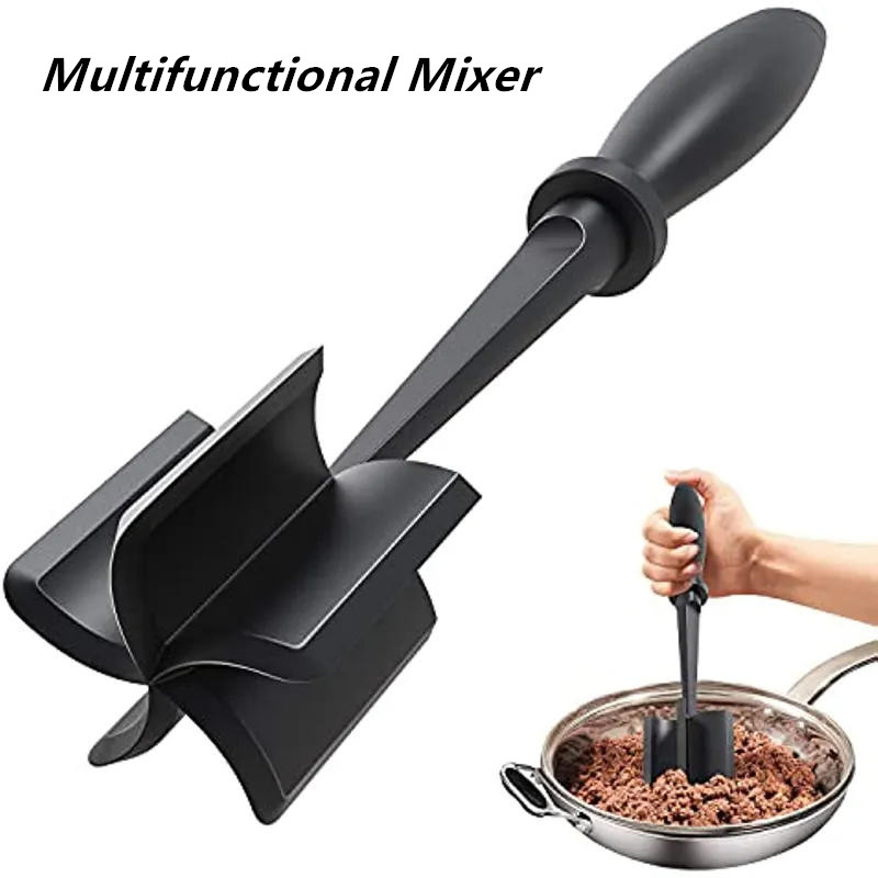 Multifunctional Stainless Steel Potato Masher for Potatoes, Fruit and Ground Meat
