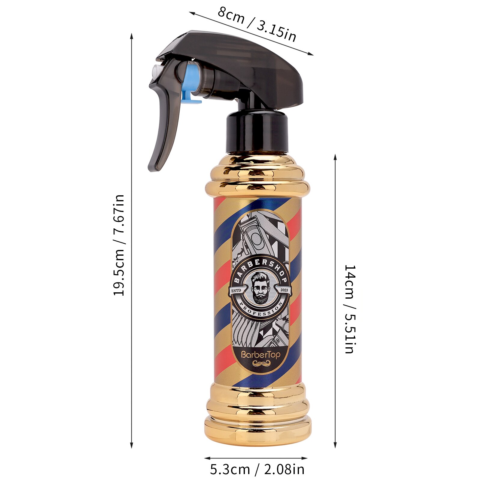 Retro Continuous Mist Hair Spray Bottle for Salon Styling and Plant Care