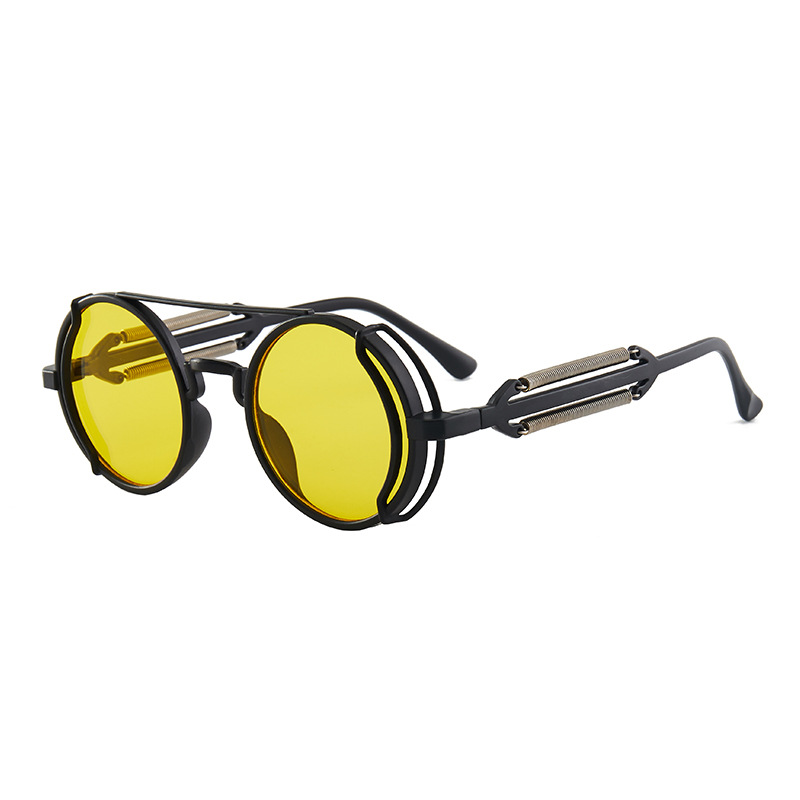 Gothic Steampunk Retro Round Sunglasses for Men and Women