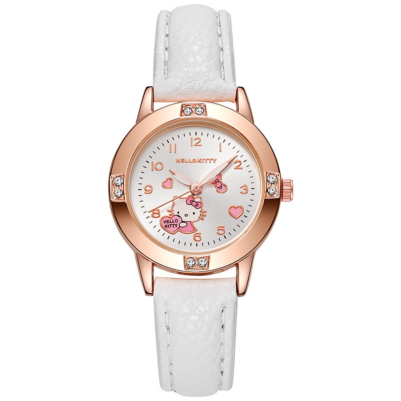 Sanrio Watch for Women Rose Gold Hello Kitty Kuromi Quartz Watch