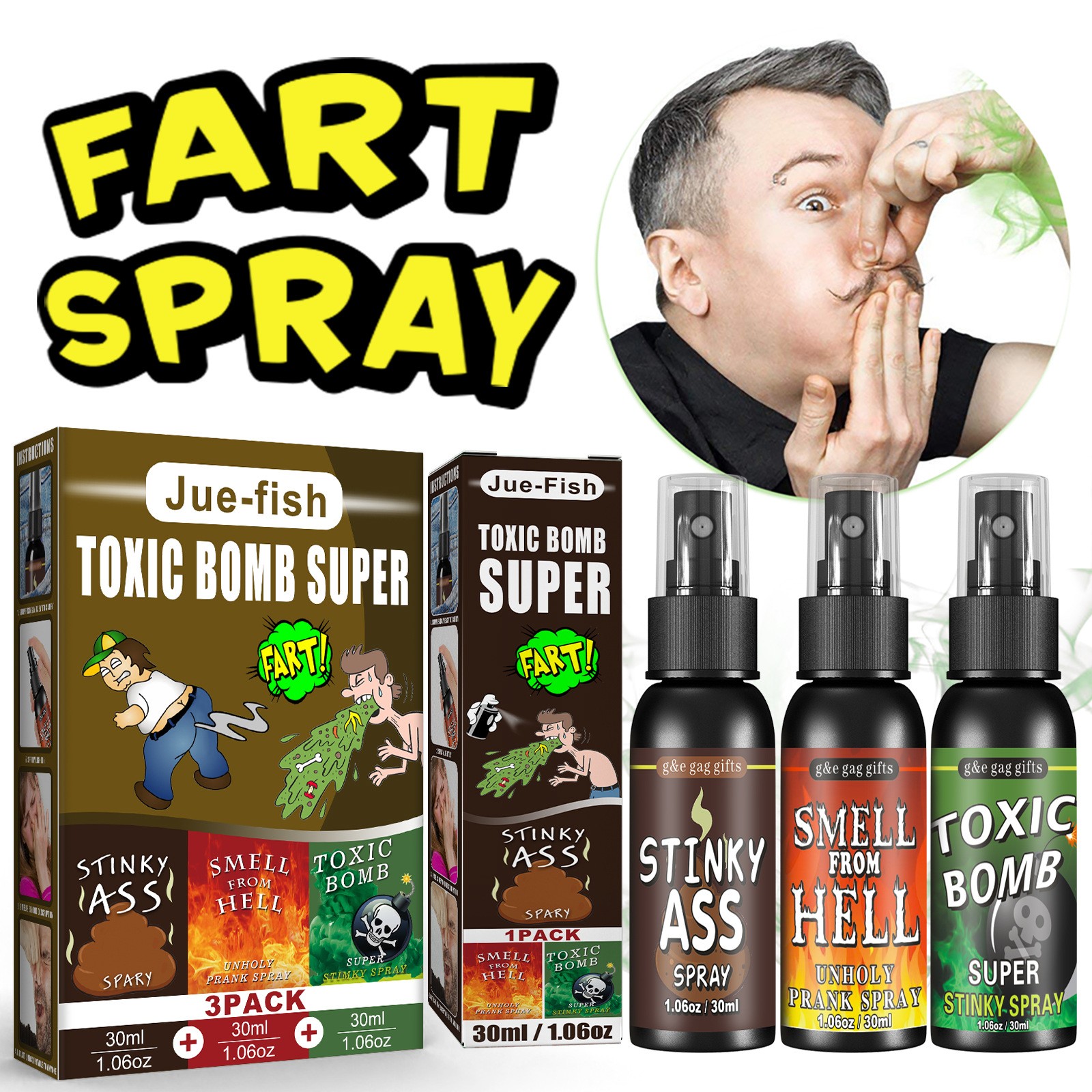 Extra Strong 30ml Poop Spray | Non-Toxic Fart Gag Prank Gift | Inspire ...