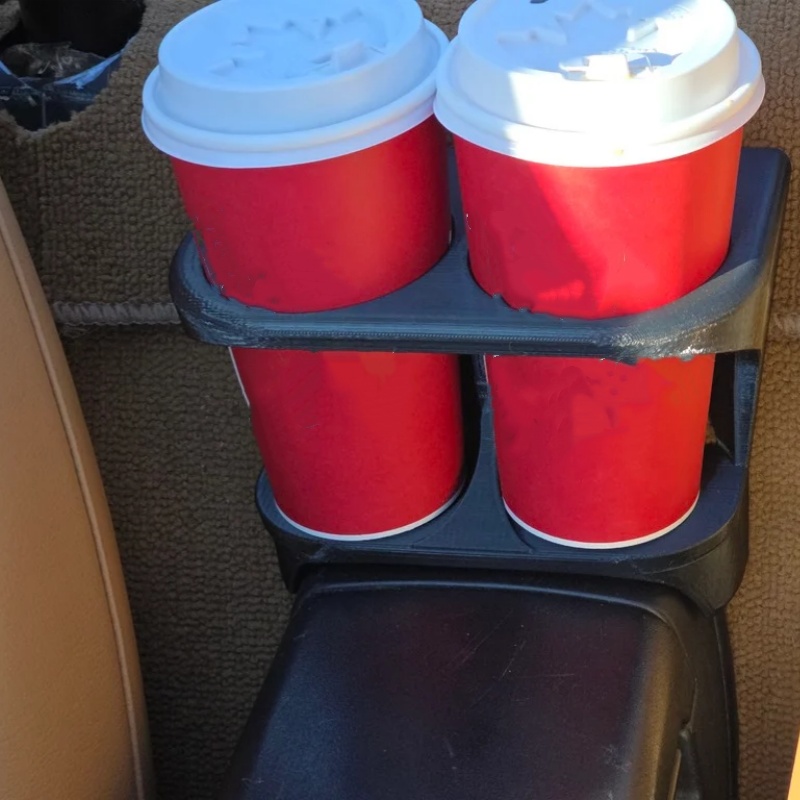 Durable Rear Center Cup Holder for Mazda Miata Dual Drink Storage Console Organizer
