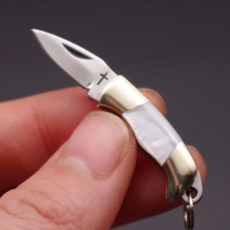 Mini Stainless Steel Pocket Knife Keychain with Sharp Blade