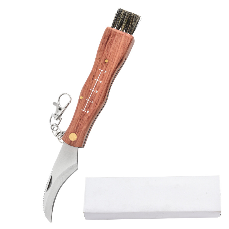 Multifunctional Folding Mushroom Knife Stainless Steel Outdoor Tool