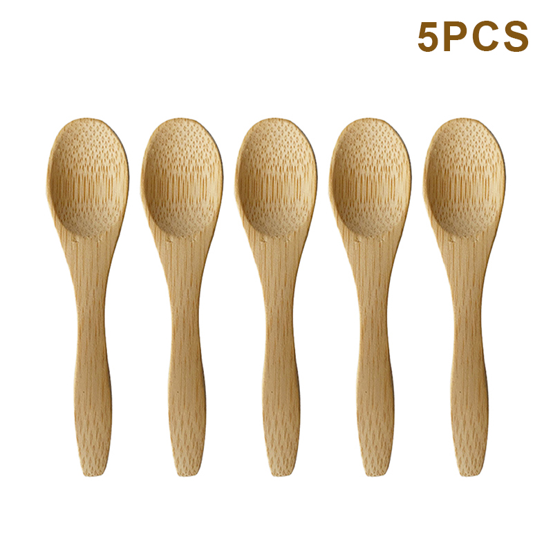 Bamboo Honey Spoon Set Natural Wooden Teaspoons for Honey Coffee and Condiments