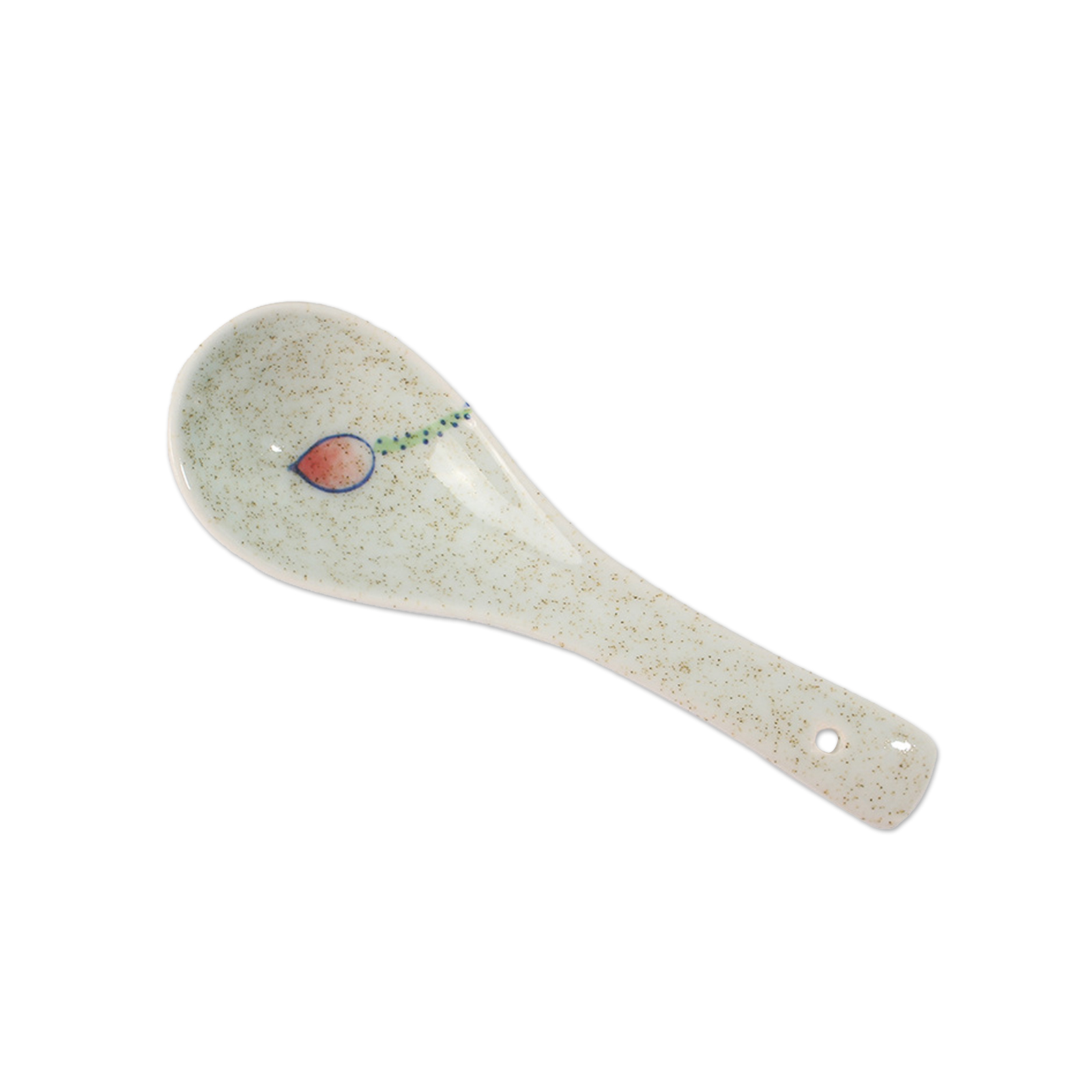 Japanese Hand Painted Ceramic Soup Spoon Retro Tableware for Home & Restaurant