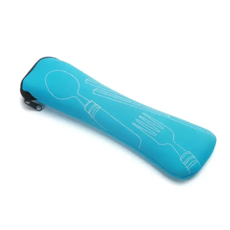 Portable Cutlery Bag with Zipper Travel & Picnic Tableware Storage