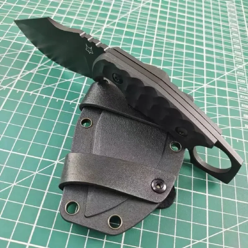 Tactical NioLox Steel Fixed Blade Camping Knife with Glass Fiber Handle Outdoor Survival Tool