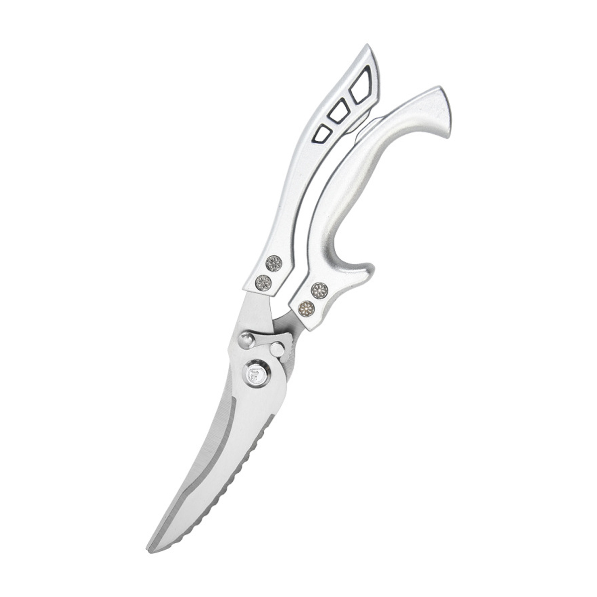 Heavy Duty Poultry Shears with Serrated Stainless Steel Blades for Chicken, Meat & Bones