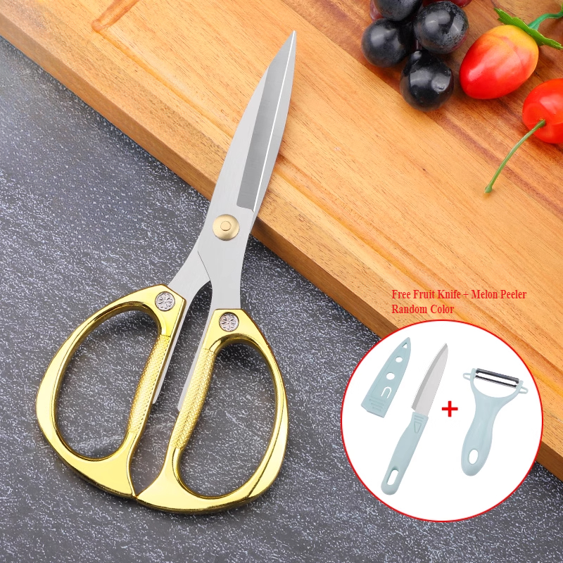 Heavy Duty Stainless Steel Kitchen Shears for Chicken Bones, Seafood & Everyday Food Prep