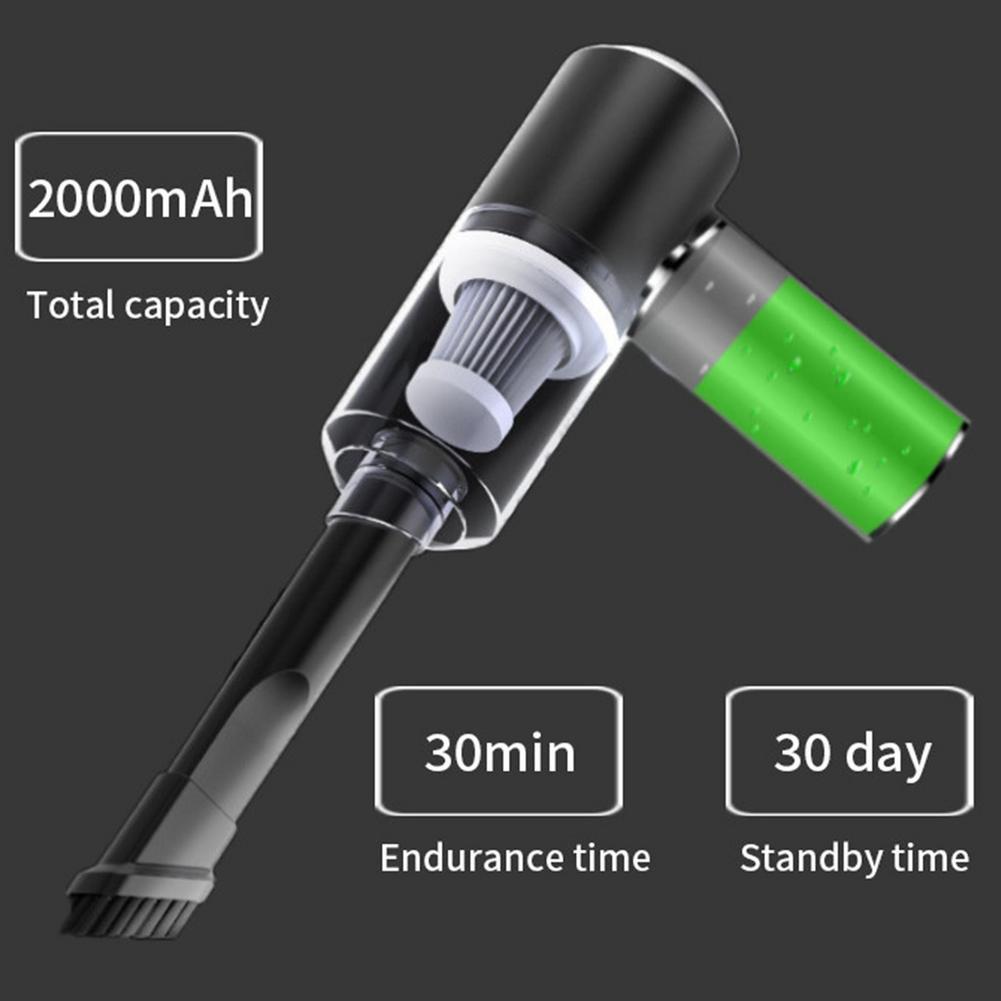 Portable USB Rechargeable Car & Home Vacuum Cleaner High Power Suction Handheld Compact Cleaner