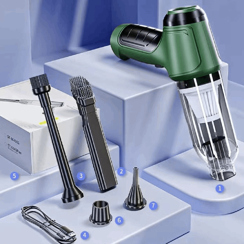 Ultimate Portable Car Vacuum Cleaner & Wireless Handheld Vacuum with Air Duster Blower Strong Suction Compact Cleaner