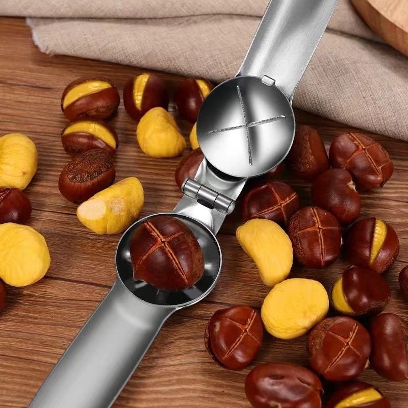 CrackMaster Stainless Steel Chestnut Opener & Walnut Cracker