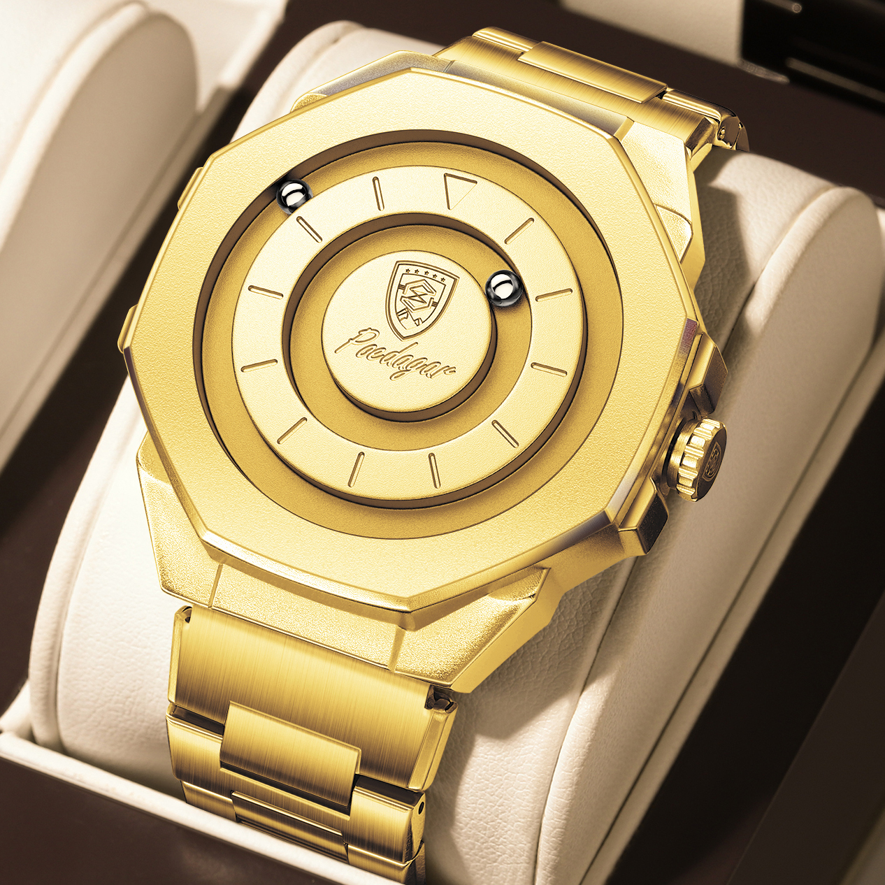 Mens Quartz Waterproof Stainless Steel Watch Luxury Casual Sports Wristwatch