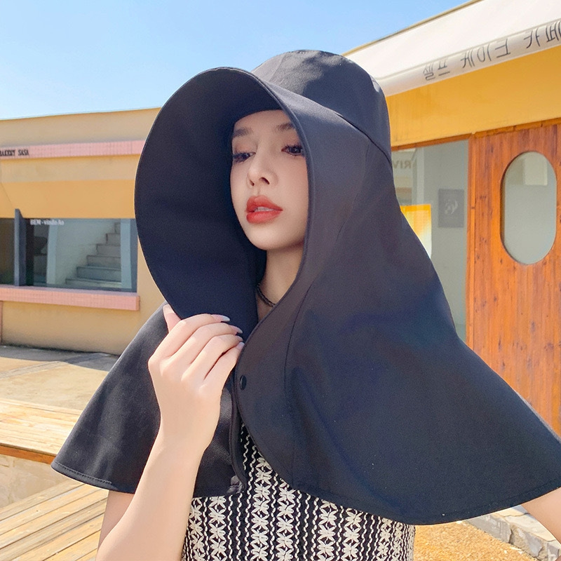 Premium Outdoor Sun Protection Hat with Neck Flap Wide Brim Summer Bucket Hat