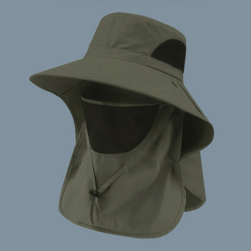 Sun Hat with Neck Flap Breathable Wide Brim Outdoor & UV Protection Fishing Hat for Men & Women