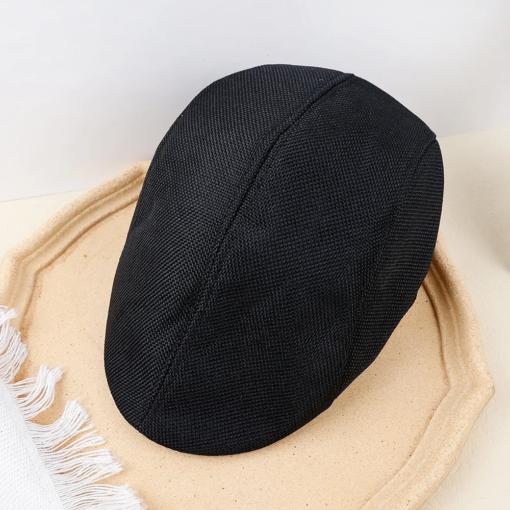 Vintage England Style Breathable Cotton Linen Flat Cap Classic Retro Summer Beret Hat
