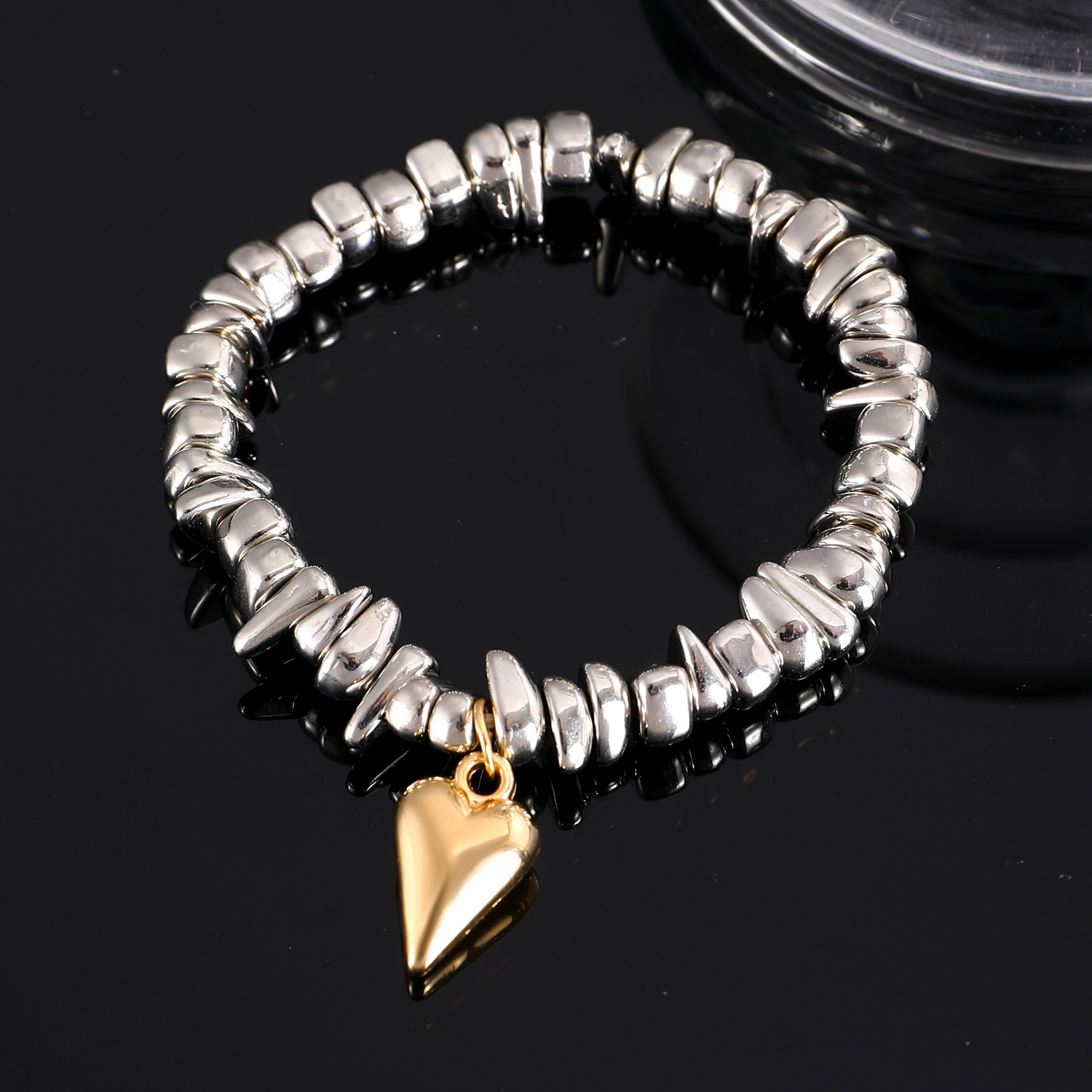 Heart Shaped Shell Bead Fashion Charm Bracelet for Women Trendy Tide Jewelry Gift