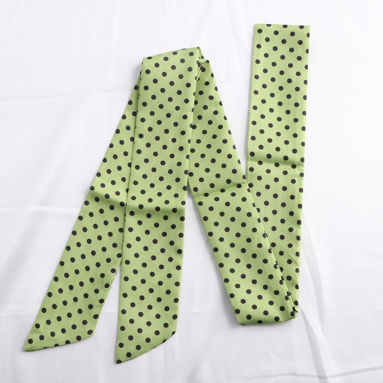 Polka Dot Twilly Scarf Ribbon Versatile Skinny Scarf Headband & Bag Accent for Women