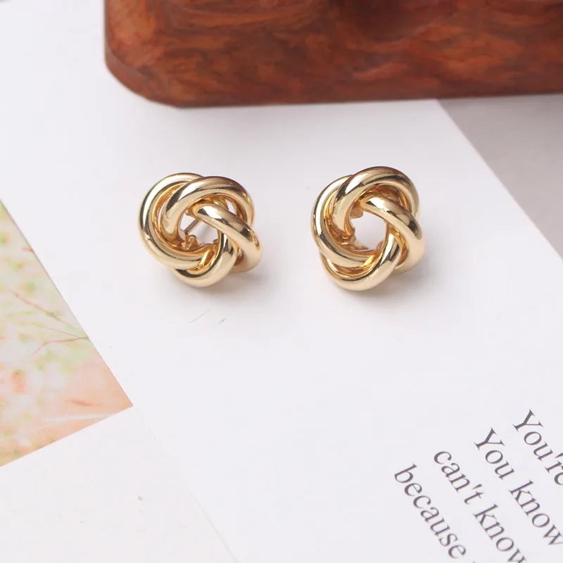 Gold Twist Spiral Stud Earrings for Women Twist Stud Earrings, Gold Spiral Earrings, Modern Statement Jewelry