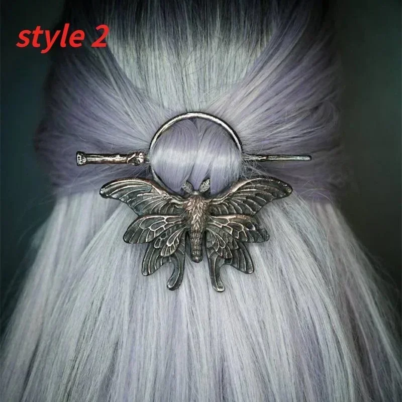Vintage Metal Hair Stick Gothic Punk Hair Pin for Elegant Updos & Nordic Inspired Hairstyles