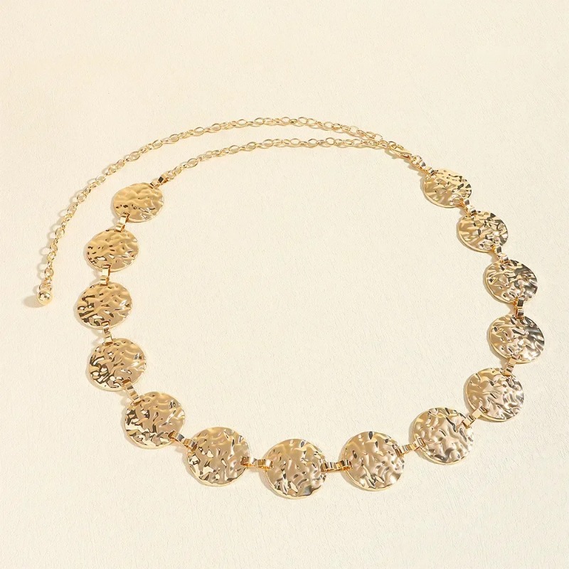 Elegant Gold Waist Chain Dress Belt for Women Chic Metal Waist Chain Body Jewelry Accessory