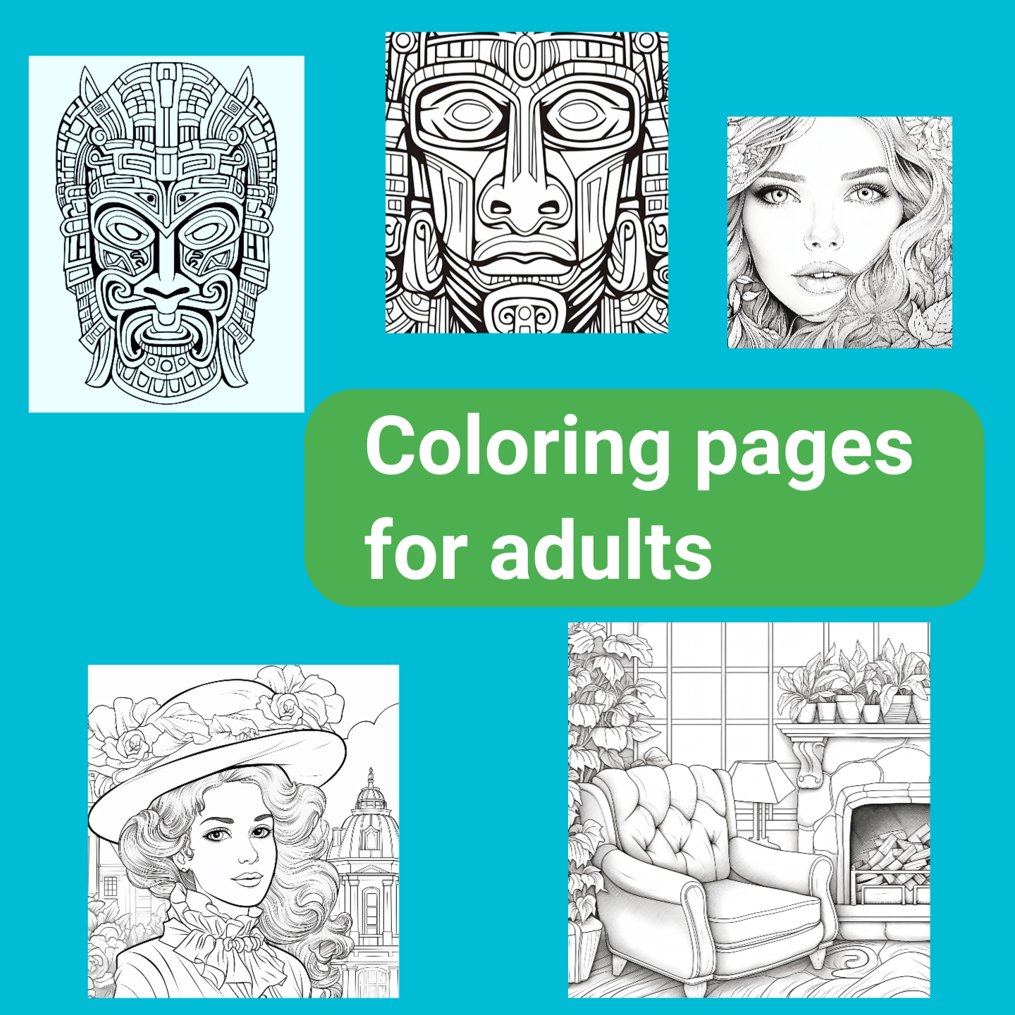 Coloring pages for adults. Printable Digital | Inspire Uplift