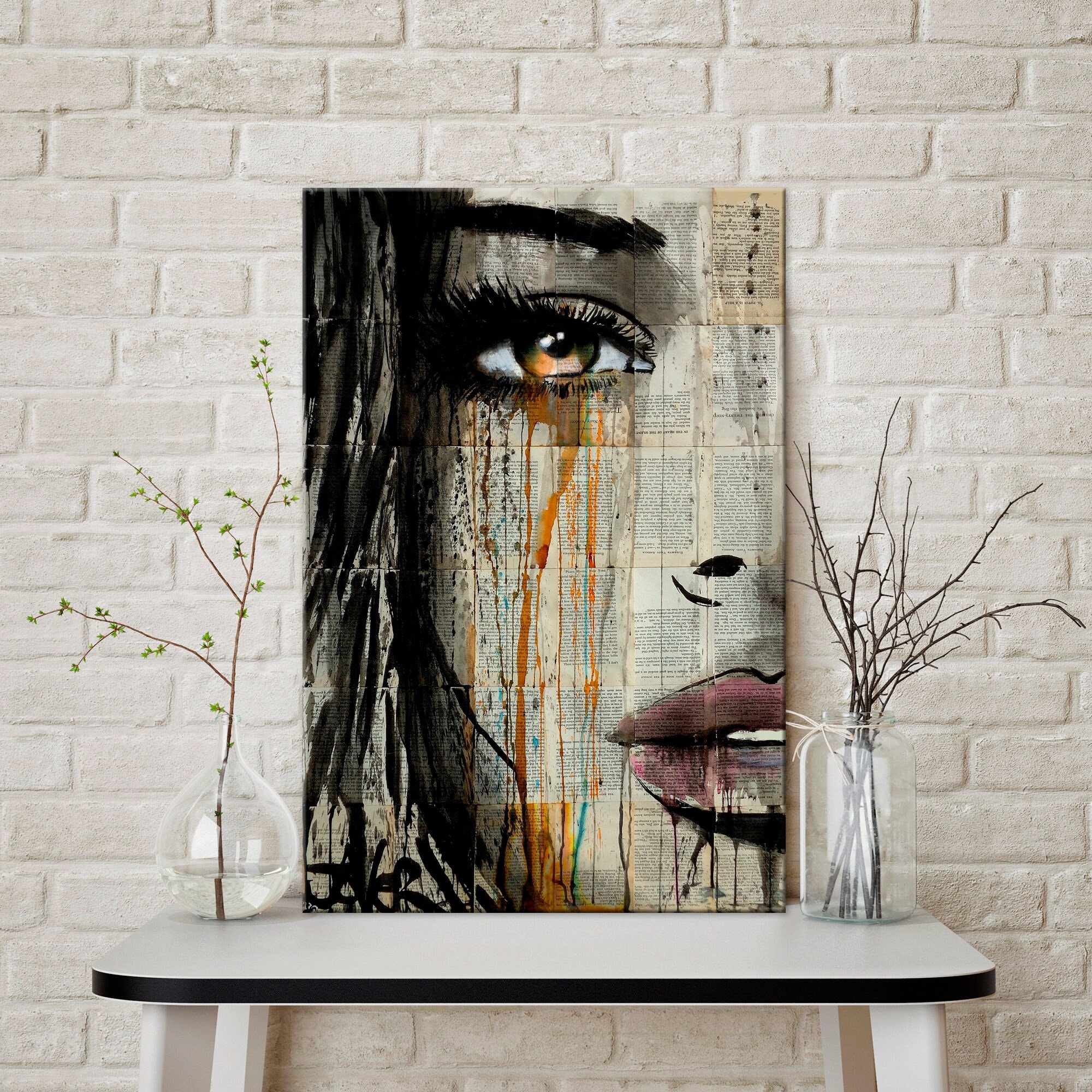Abstract woman Face canvas wall art Abstract woman Portrait | Inspire ...