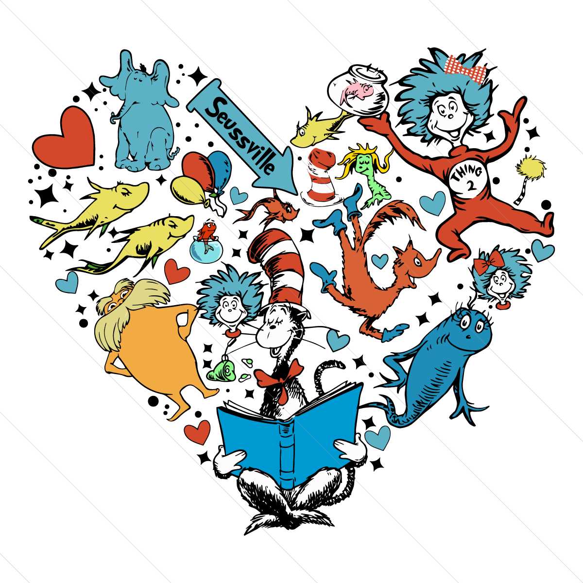 Seussville Road Signs Svg, Seuss SVG, Seuss Svg, Seussvi