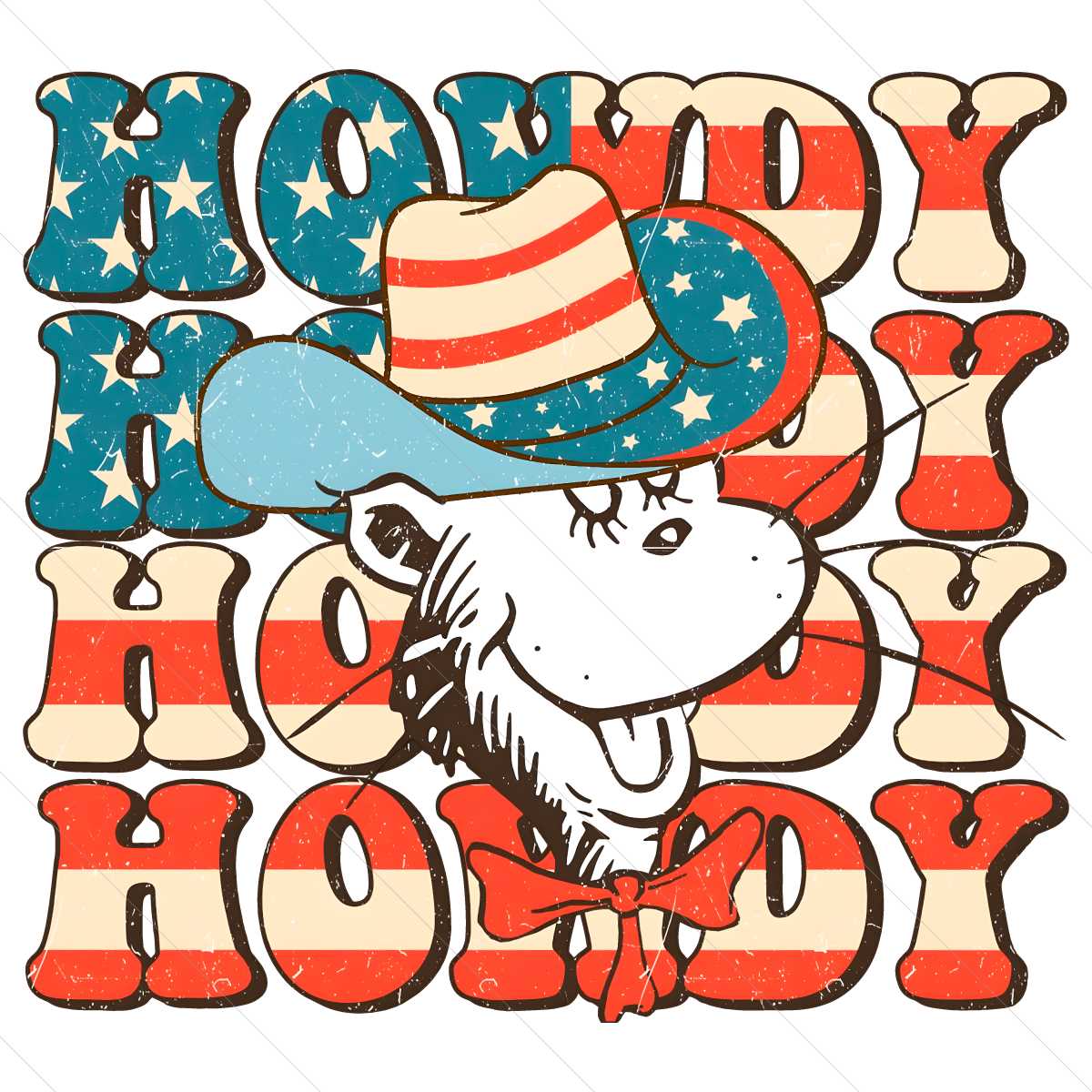 Howdy Cat In The Hat US Flag PNG File Cricut | Inspire Uplift