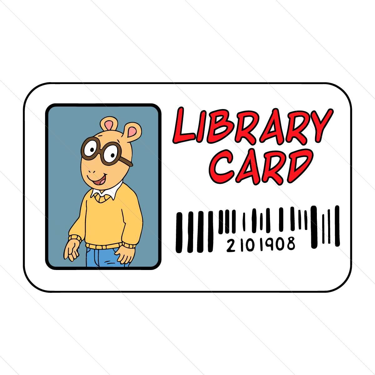 Library Card SVG 1 Arthur SVG | Inspire Uplift