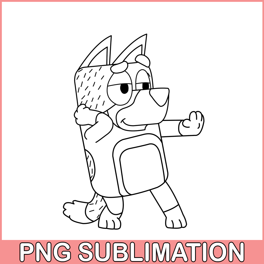 Bandit Line PNG Bandit Heeler PNG Bluey Character PNG - Inspire Uplift
