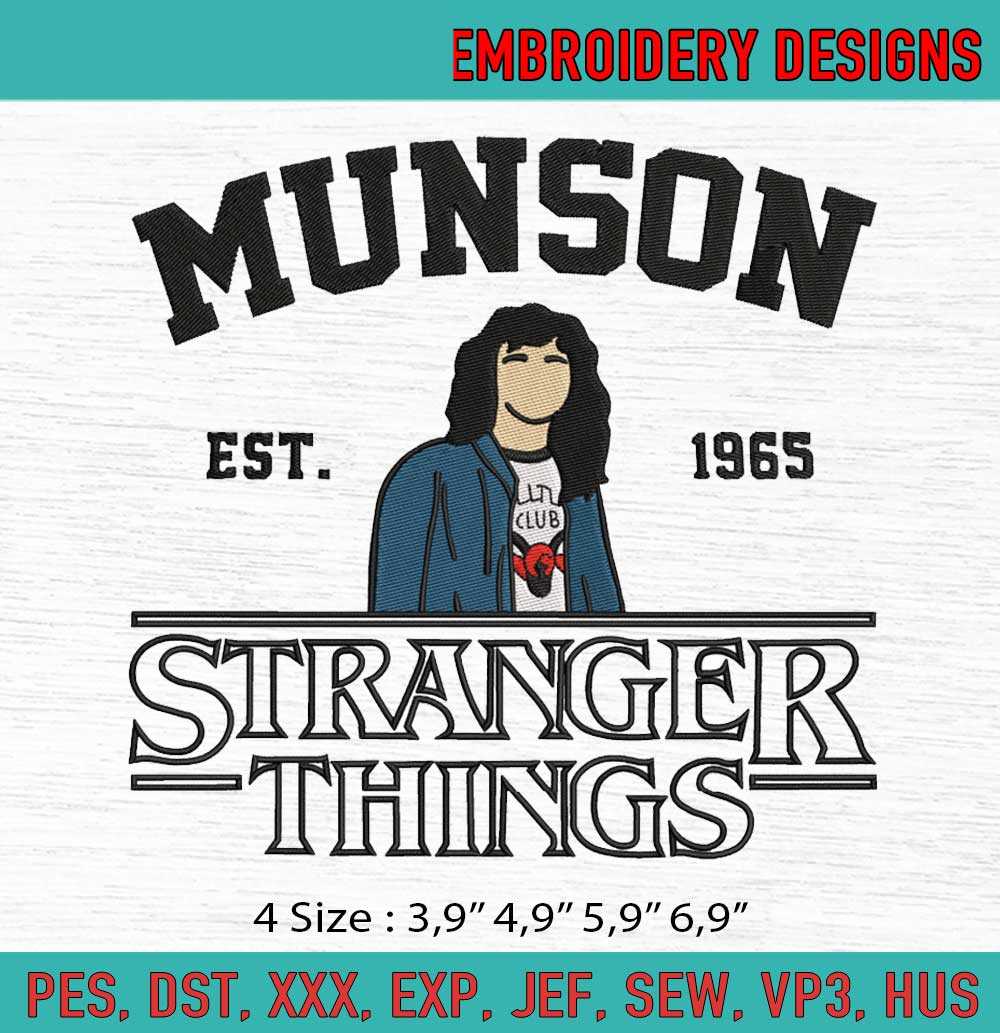 Eddie Stranger Things EmbroideryEddie Munson Embroidery Stra | Inspire ...